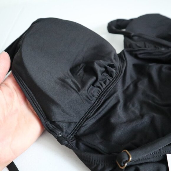 NEW Andie The Sardinia One Piece Black Adjustable Plunge High Leg M - Picture 9 of 9